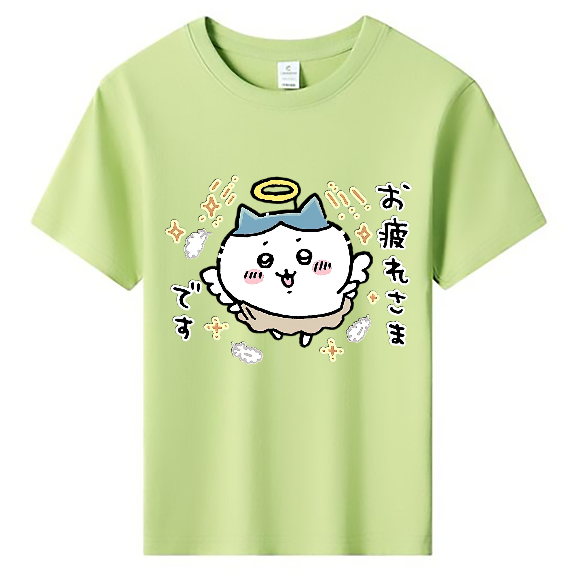 （画像用） ちいかわ ハチワレ Chii-kawa hachiware 綿100％キッズTシャツ（フロントプリント）